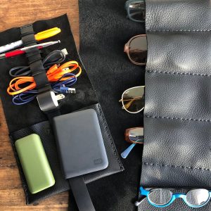 Hakiki Deri Güneş Gözlüğü & Optik Gözlük Kılıfı Ve Kablo Düzenleyici İkili Set